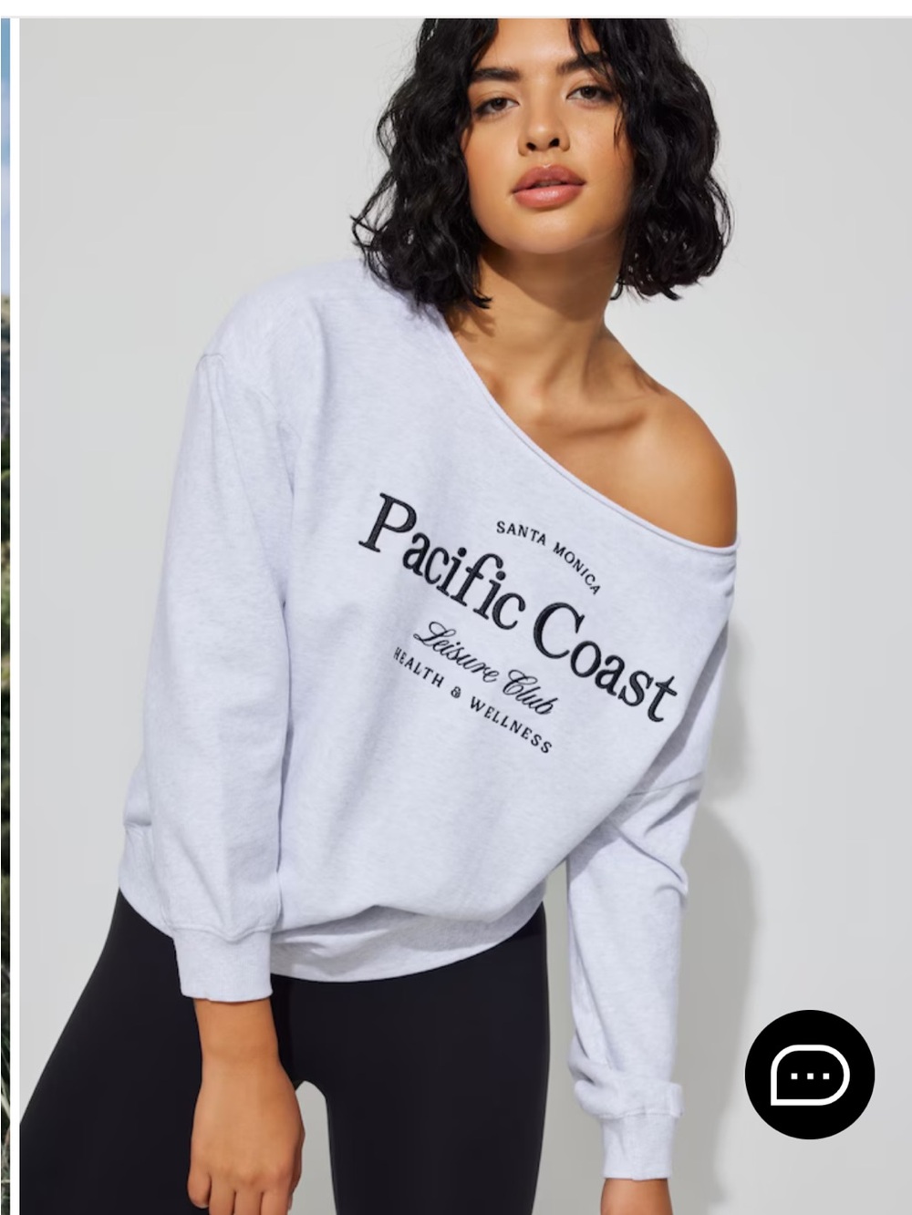 Dynamite Off-Shoulder 'Pacific Coast' Sweatshirt - White